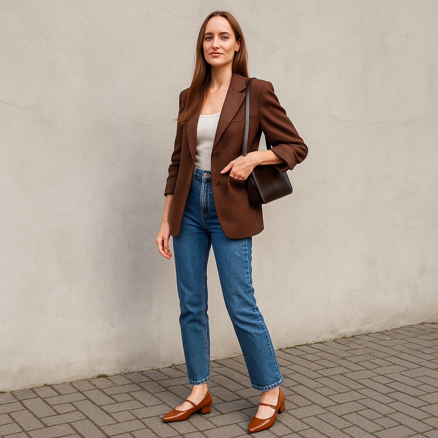 Stilettos Old Money charol dulce de leche