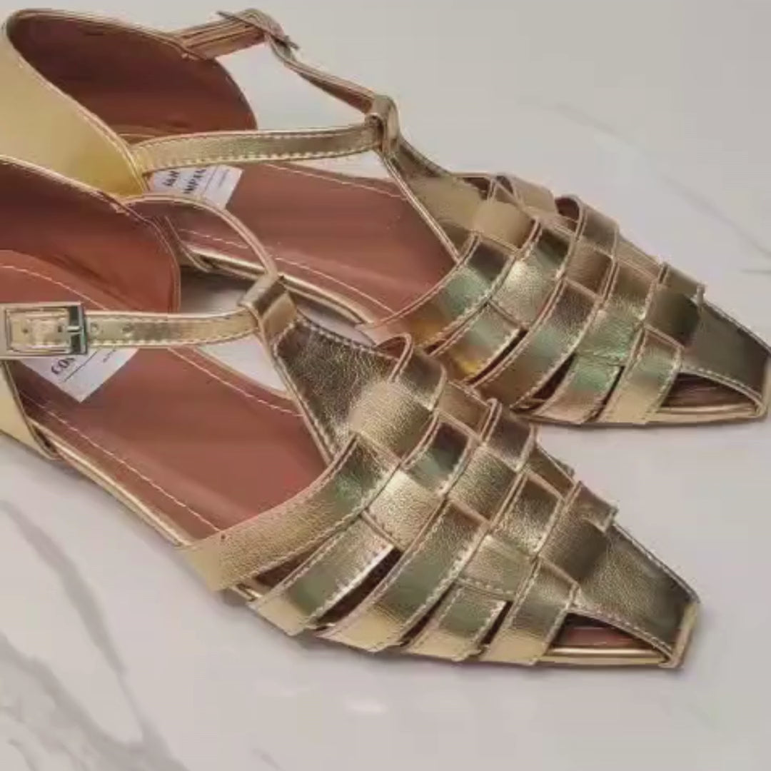 Flats Ophelia color dorado