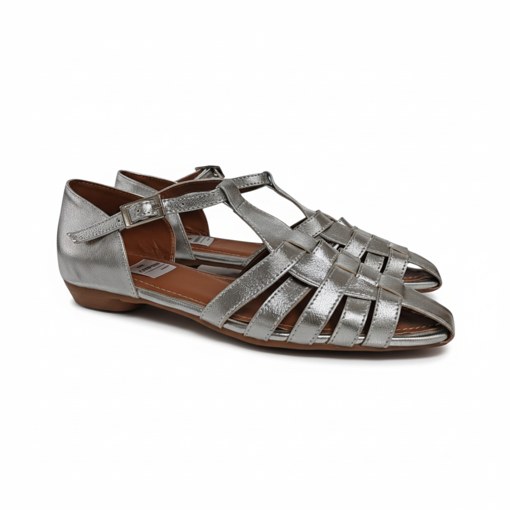 Flats Ophelia color plateado
