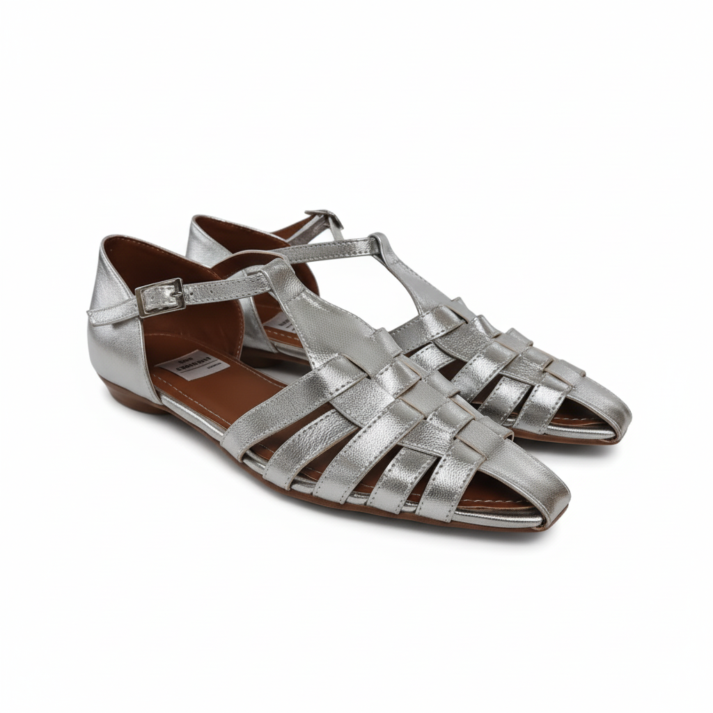 Flats Ophelia color plateado