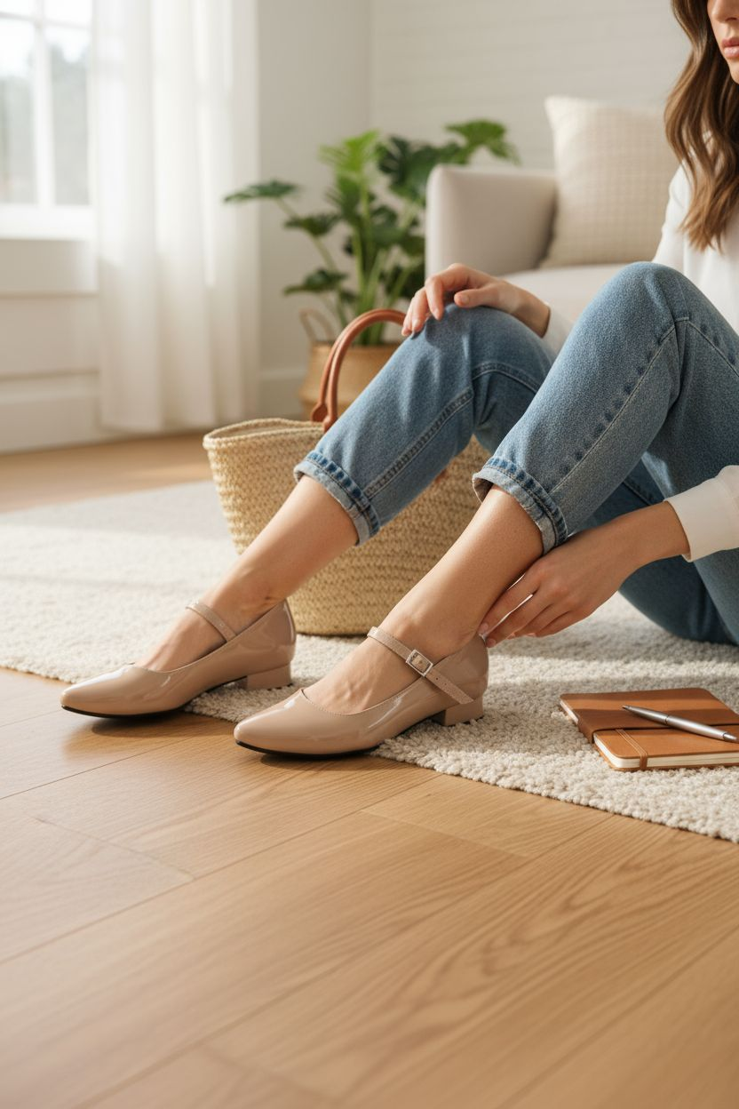 Stilettos Old Money charol Nude