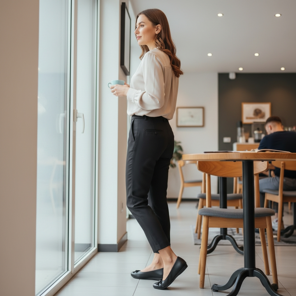 Flats Nadia semipiel Negra