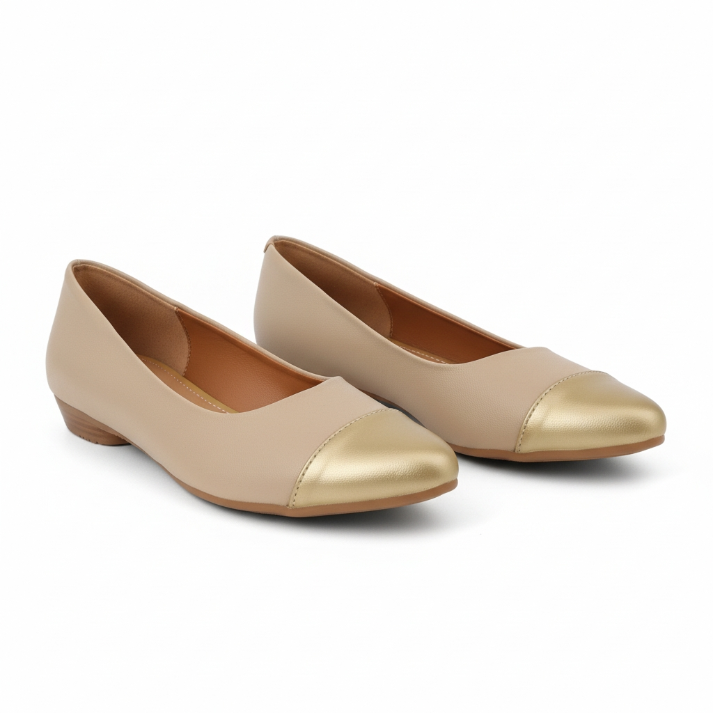 Flats Chanel sempiel beige y champagne