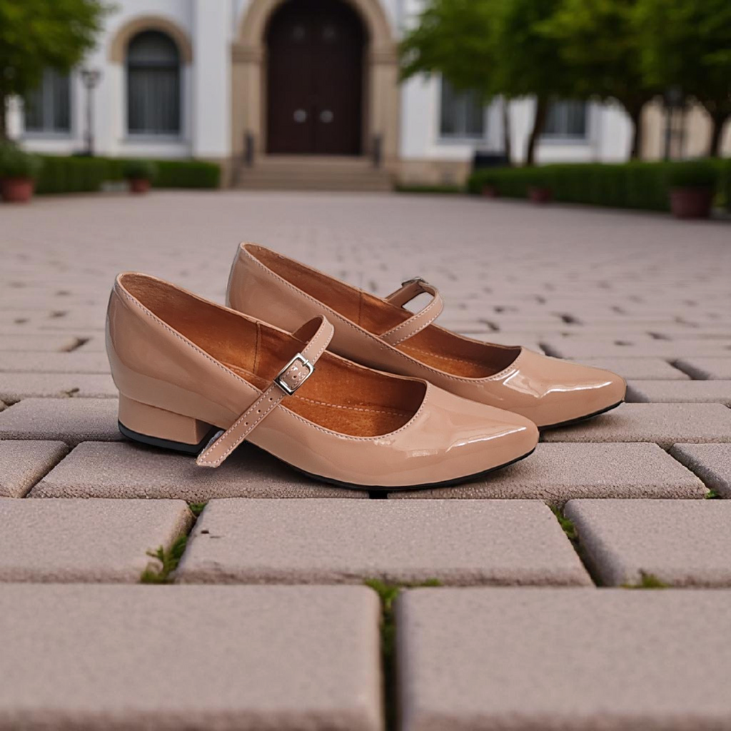 Stilettos Old Money charol Nude